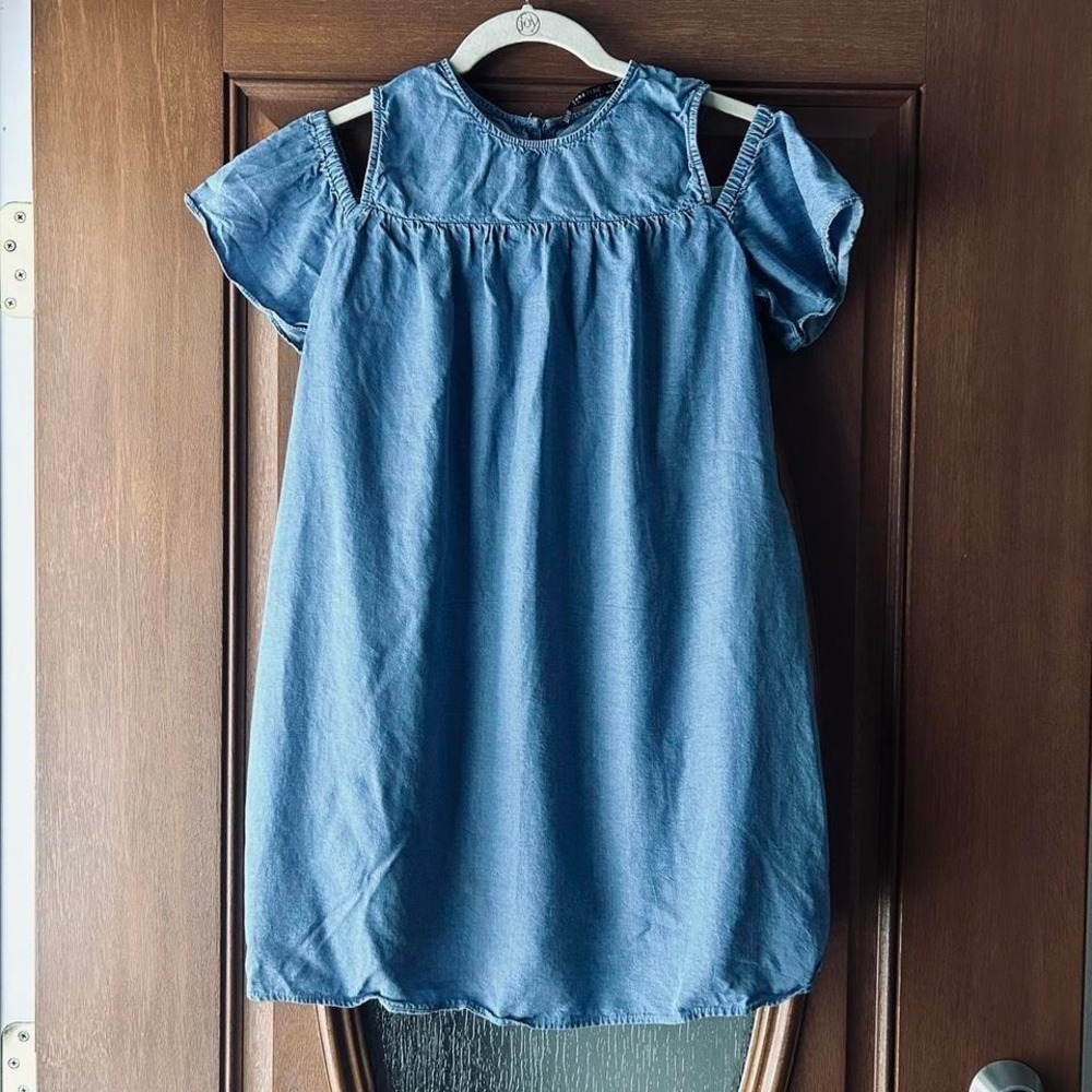 Zara Blue Denim Xs Romper/Dress Womens‎ EUC